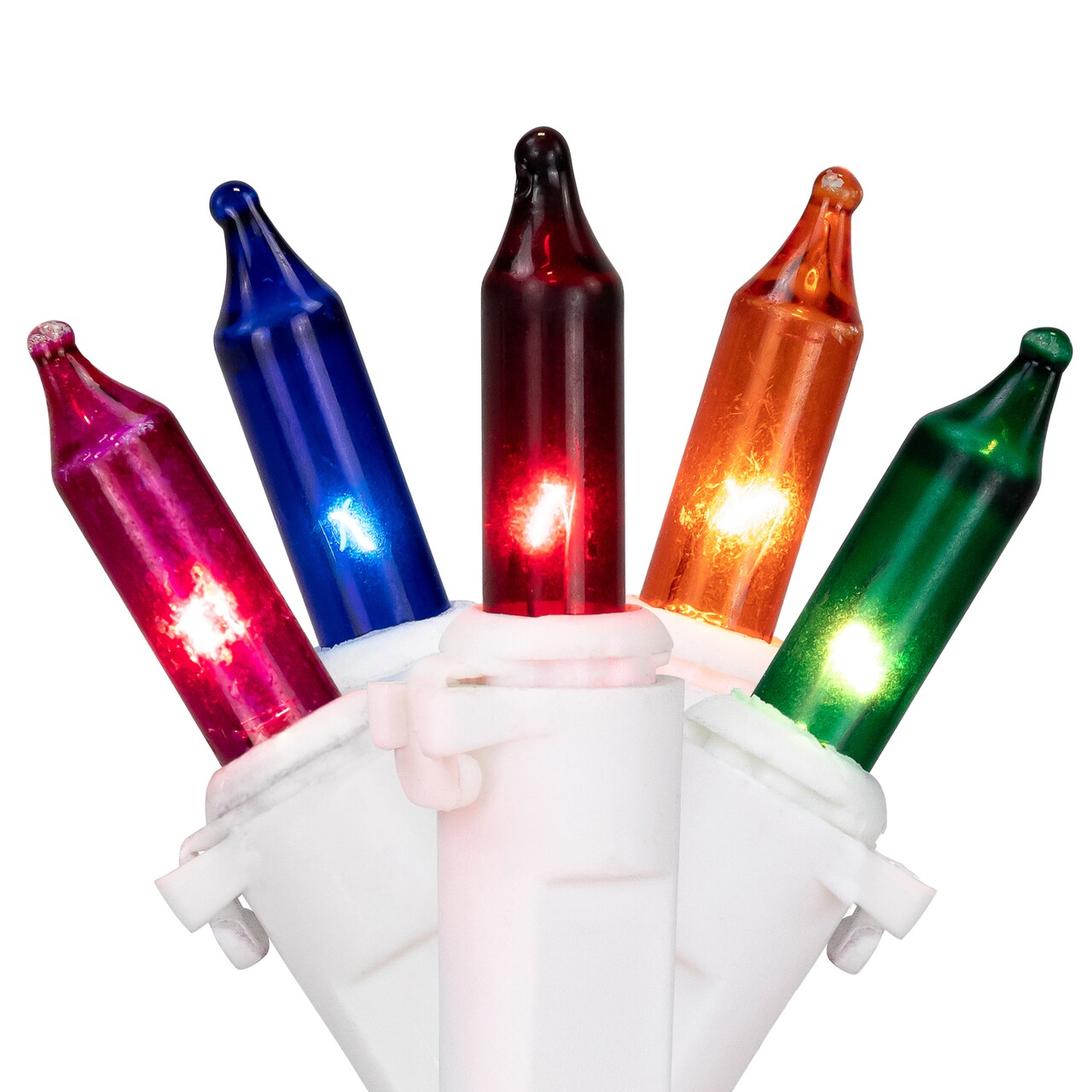 Northlight 20ct Multi-Color Mini Christmas Lights 2.5” Spacing, 5ft White Wire